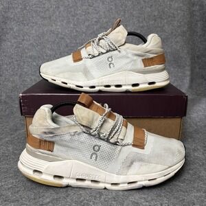 On Cloudnova White Brown Trainer Sneakers Running Shoes Mens Size 10 US 26.99173